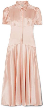 Hillier Bartley - Plimpton Silk-satin Midi Dress - Baby pink