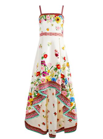 Florence High Low Gown In Sunday Stroll/multi | Alice And Olivia