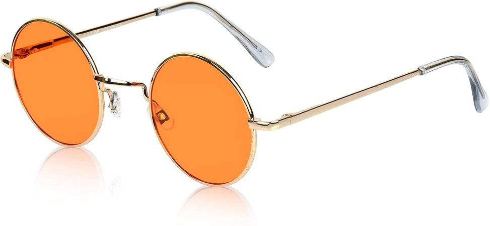 Amazon.com: Hippie Glasses Hippy Fashion Sunglasses 70’s 60’s Cool Funky Shades quavo Orange: Clothing