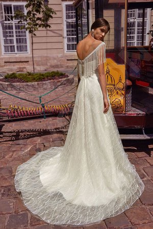 Individual size A-line silhouette Edda wedding dress. Modern | Etsy