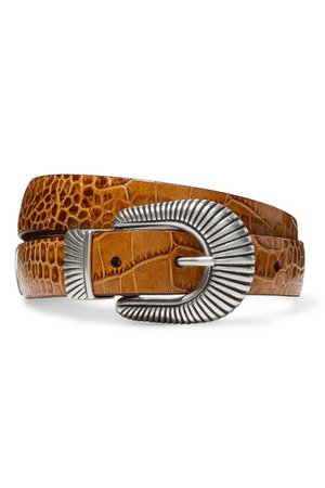 Anderson's | Croc-effect leather belt | NET-A-PORTER.COM