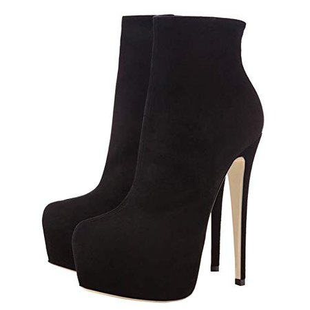 Amazon.com | MERUMOTE Women's Platform Ankle Boots Zipper High Heels Shoes Short Booties | Ankle & Bootie