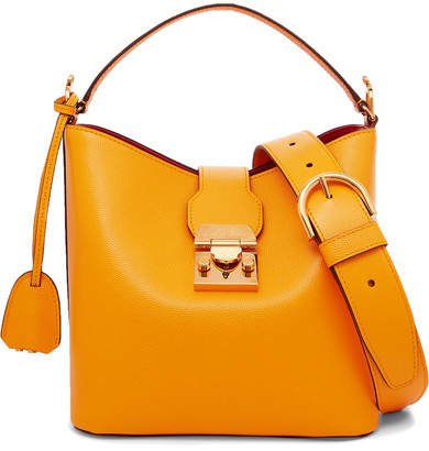 Murphy Small Textured-leather Shoulder Bag - Marigold