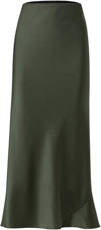 Dorothee Shimmering Mystery Silk-Blend Satin Skirt