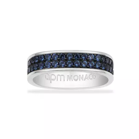 Chunky Blue Ring - Silver | APM Monaco