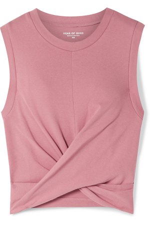 Year of Ours | Anne Marie cropped twisted stretch cotton-jersey tank | NET-A-PORTER.COM