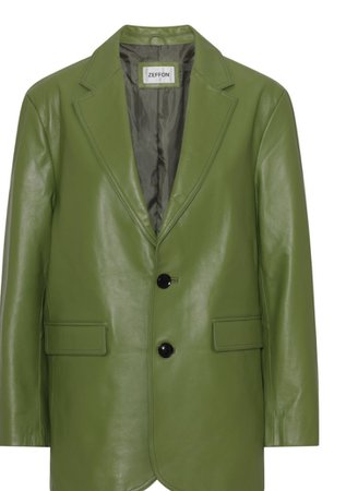 Zeffon green leather blazer