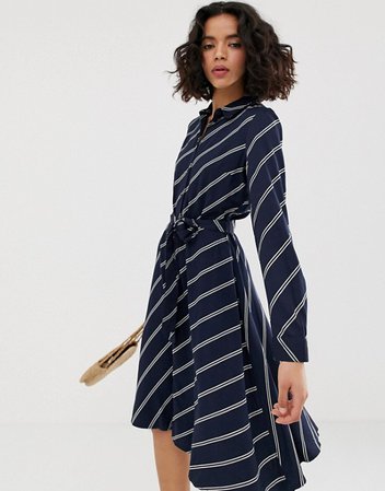 Vero Moda diagonal stripe shirt dress | ASOS