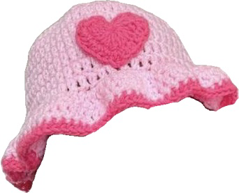 Heart Crochet Bucket Hat