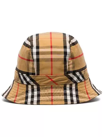 Burberryantique yellow vintage check cotton bucket hat antique yellow vintage check cotton bucket hat £230 - Buy Online - Mobile Friendly, Fast Delivery