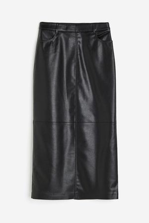 Coated Skirt - Black - Ladies | H&M US