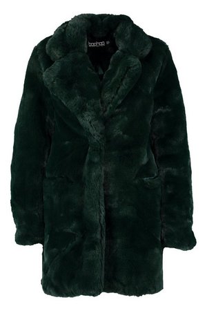 Boutique Faux Fur Coat | Boohoo green