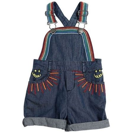 Rainbow overall shorts