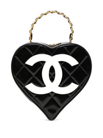 Chanel Pre-Owned 1995 CC Heart Vanity Bag - Farfetch