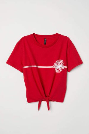 T-shirt with Tie - Red