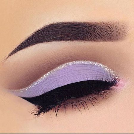 Lavender Glitter Eye Makeup
