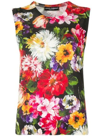 Dolce & Gabbana floral print tank top