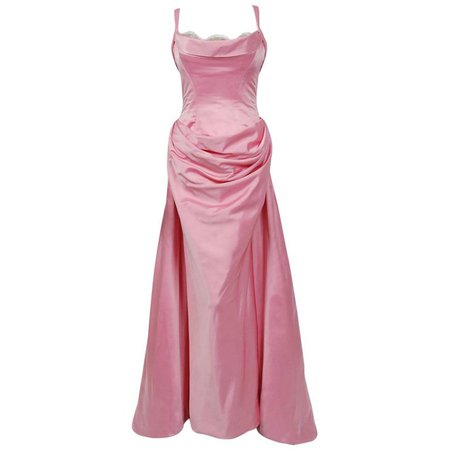 1998 Bob Mackie Couture Pink Satin Gown Worn by Julia Louis-Dreyfus for Emmys
