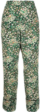 floral printed cropped trousers