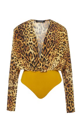 Long Sleeved Deep V Silk Bodysuit by Cushnie | Moda Operandi