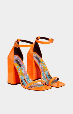 orange Versace shoes