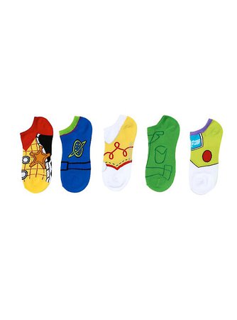 Disney Toy Story Cosplay No-Show Socks 5 Pair