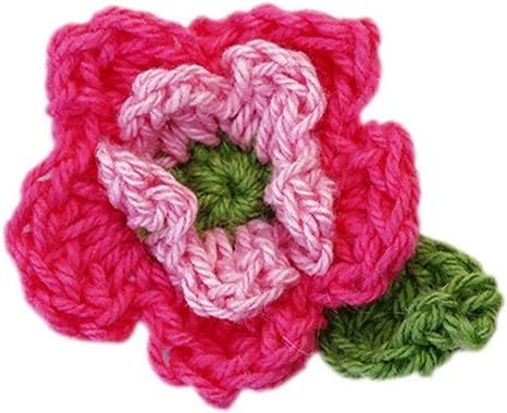 MICHAELA BLAKE 10pcs Handmade Crochet Flowers for Jewelry Decoration (Pink and Green) : Amazon.com.be: Arts & Crafts