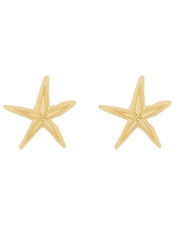 Starfish Stud Earrings | Gold | One Size | 8818468100 | Accessorize