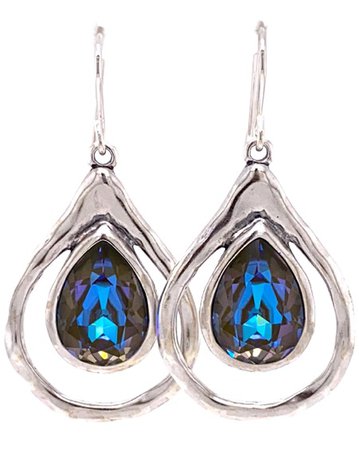 blue Swarovski earrings
