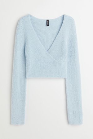 Fluffy Sweater - Light blue - Ladies | H&M US