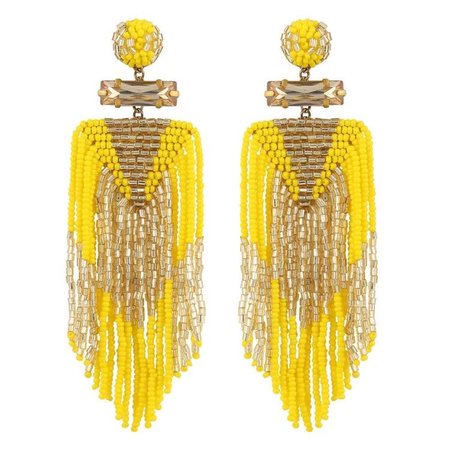 yellow bead earrings