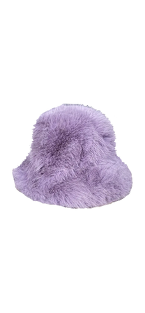 Purple Fuzzy Bucket Hat
