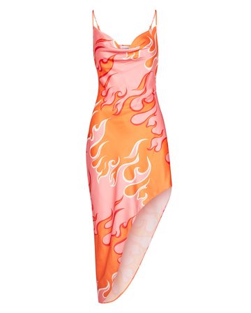 AULORA Dress Pink Multi | Women's Asymmetrical Slip Dress – Steve Madden