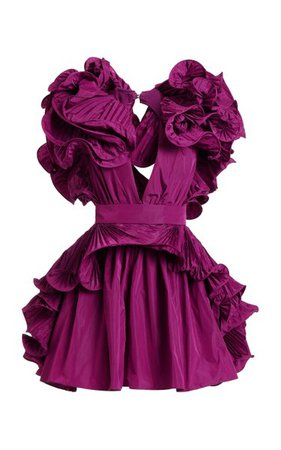 Ruffled Taffeta Mini Dress By Elie Saab | Moda Operandi