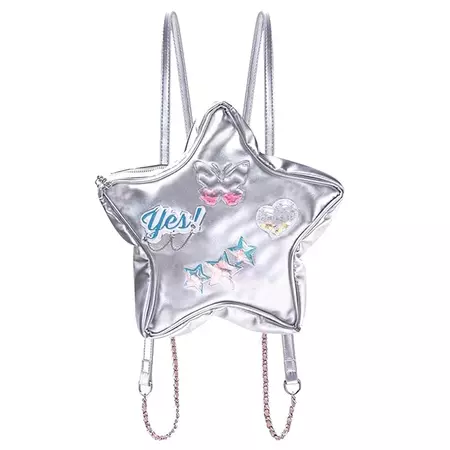 Y2K Aesthetic Star-Shaped Backpack | Boogzel Clothing