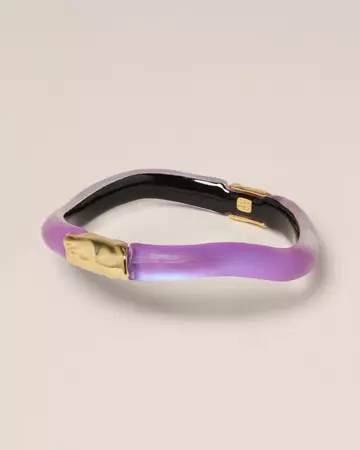 Molten Lucite Bangle Bracelet - Techno Purple – ALEXIS BITTAR
