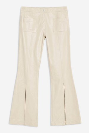 Premium Split Leather Trousers | Topshop