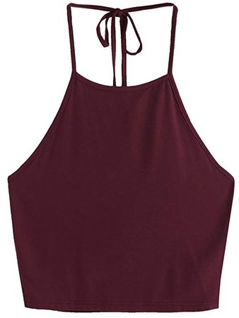 Amazon.com: Romwe Women's Casual Camisole Sleeveless Vest Halter Cami Tank Top: Gateway