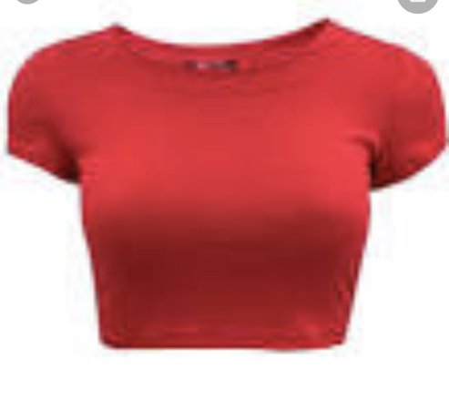 red crop top shirt