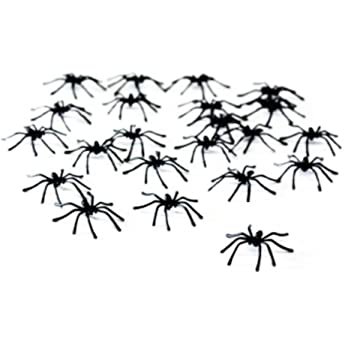 Runostrich 100 PCS Scary Halloween Spiders Black Spooky Plastic Fake Spider Realistic Prank Spiders for Haunted House Halloween Party Decorations (1) : Amazon.co.uk: Home & Kitchen