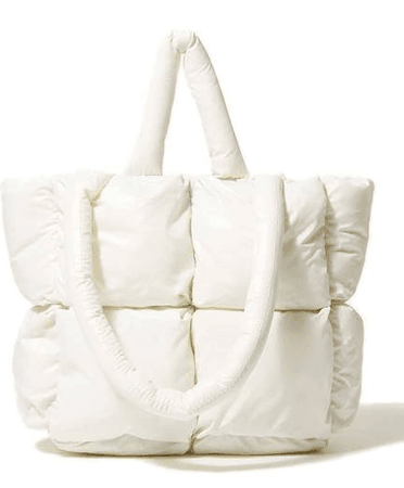 white puffer tote bag | Amazon