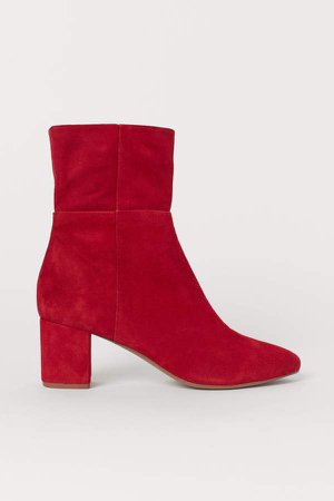 Ankle Boots - Red