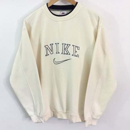 cream vintage Nike hoodie