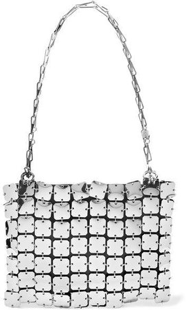 Square 1969 Chainmail And Leather Shoulder Bag - Silver