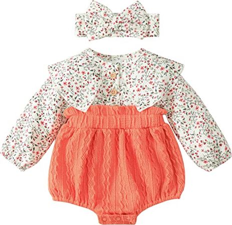Amazon.com: Newborn Baby Girl Romper Outfits Ruffle Jumpsuit Bodysuit Infant Onesie Baby Girls Clothes 0-3M: Clothing, Shoes & Jewelry