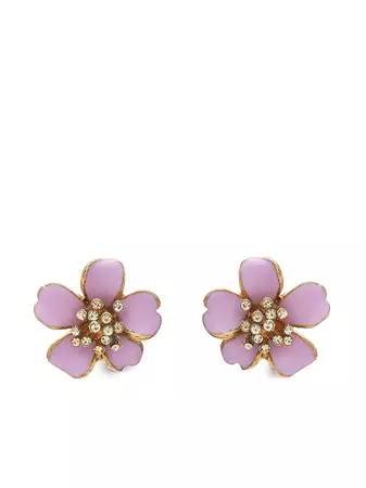 Oscar De La Renta flower-shaped Earrings - Farfetch