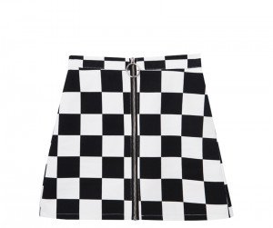W] MIXXMIX Ring Chess Skirt