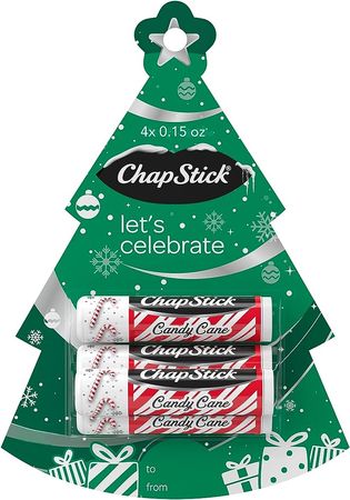 Amazon.com : ChapStick Holiday Letâ€™s Celebrate Christmas Tree Lip Balm Gift Set for Lip Care - 0.15 Fl oz (Pack of 4) : Beauty & Personal Care