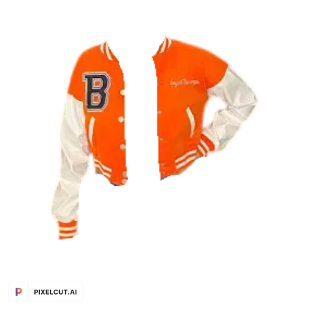 orange varsity jacket