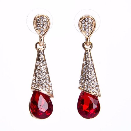 Elegant Ear Drop Earrings Rhinestone Multi Tangent Plane Gemstone Dangle Ethnic Jewelry for Women online - NewChic